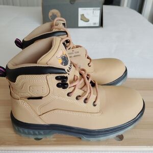 BRAHMA - Size  9.5 - Women's Wheat Combustion 6" Steel Toe Work Boots .